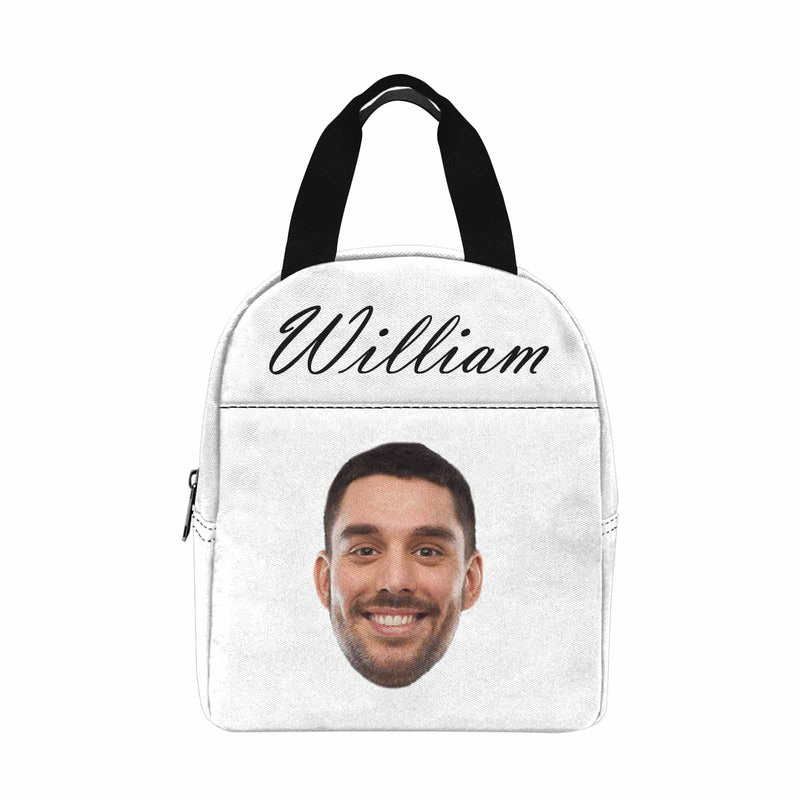 Personalized Lunch Box Custom Face&Name Lover Lunch Bag School Bag Backbag