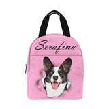 Personalized Lunch Box Custom Face&Name Pet Lunch Bag School Bag Backbag