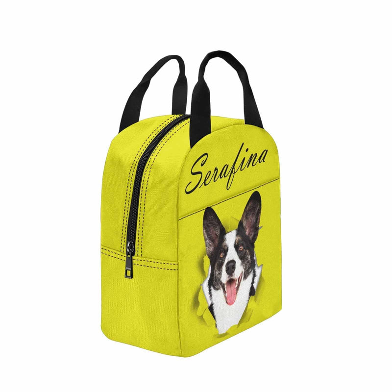 Personalized Lunch Box Custom Face&Name Pet Lunch Bag School Bag Backbag