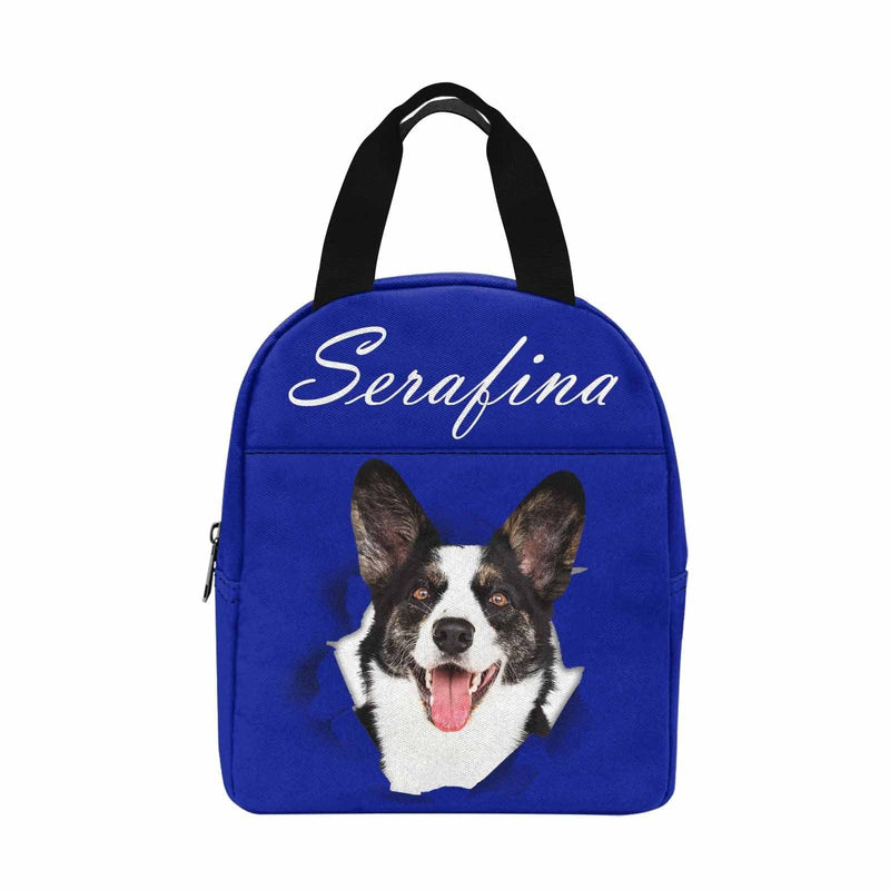 Personalized Lunch Box Custom Face&Name Pet Lunch Bag School Bag Backbag