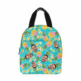 Personalized Lunch Box Custom Face Pineapple Lunch Bag School Bag Backbag