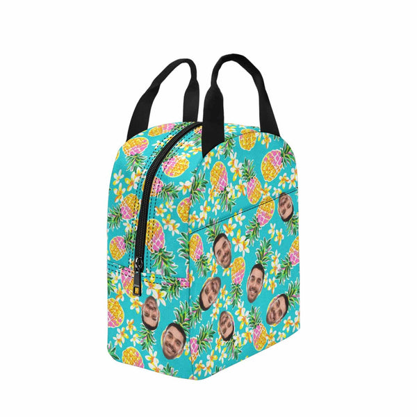 Personalized Lunch Box Custom Face Pineapple Lunch Bag School Bag Backbag