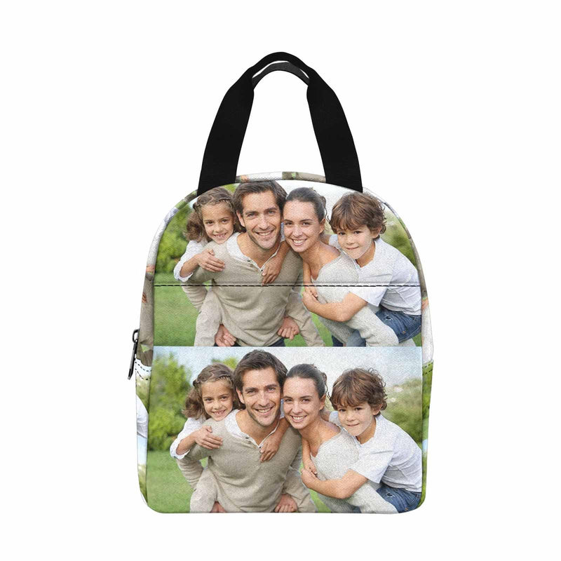 Personalized Lunch Box Custom Photo Family Lunch Bag School Bag Backbag