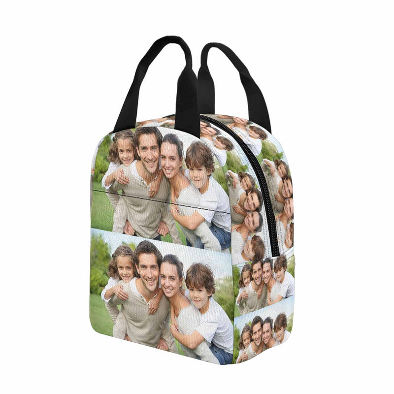 Personalized Lunch Box Custom Photo Family Lunch Bag School Bag Backbag