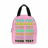 Personalized Lunch Box Custom Text Colourful Lunch Bag School Bag Backbag