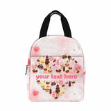 Personalized Lunch Box Custom Text Sweet Lunch Bag School Bag Backbag