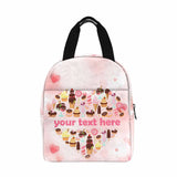 Personalized Lunch Box Custom Text Sweet Lunch Bag School Bag Backbag