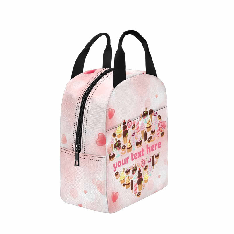 Personalized Lunch Box Custom Text Sweet Lunch Bag School Bag Backbag