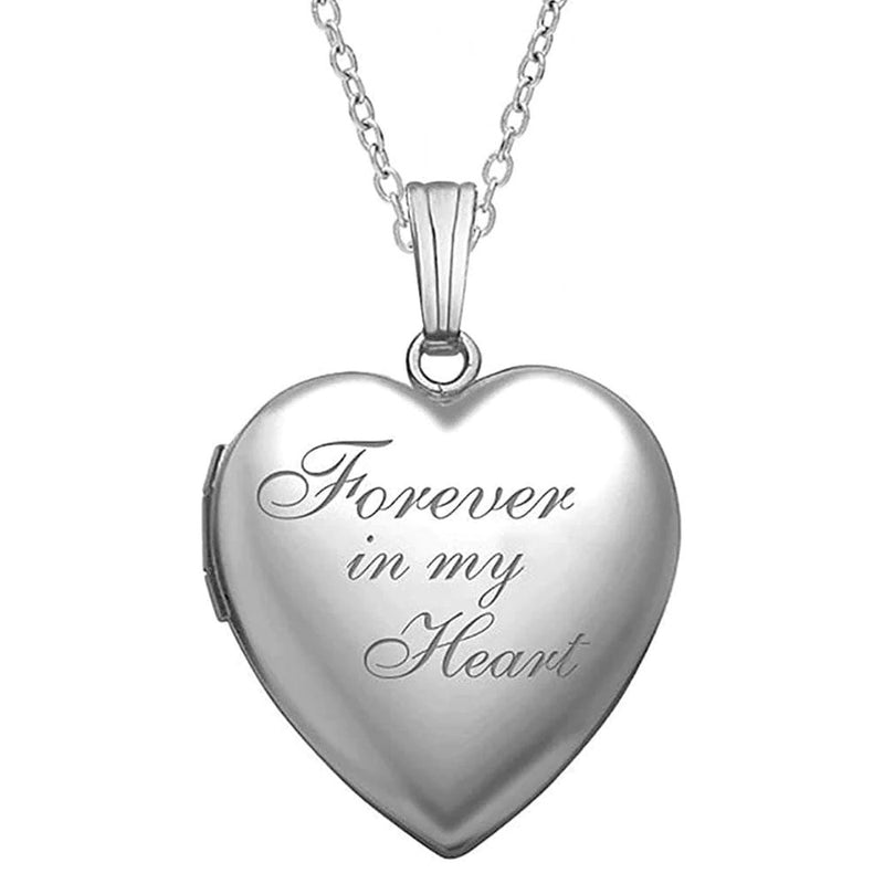 Custom Photo&Text Necklace Personalized Photo Heart Locket Necklace Jewelry Design