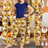 Halloween Family Matching Pajama Pants Custom Face Ghost Pattern Tracksuit Halloween Party