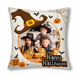 Custom Family Photo Pillow Case Personalized Throw Pillow Cover Happy Halloween Decorations