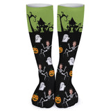 Custom Face Sublimated Crew Socks Halloween Socks Personalized Funny Photo Socks Gift