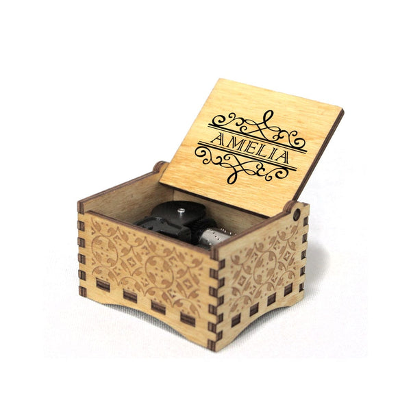 Custom Name Classic Design Wooden Music Box Made for You Personalized Music Box Gift