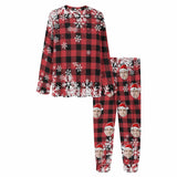 Custom Big Face Christmas Snowflake Nightwear Personalized Family Matching Long Sleeve Pajamas Set