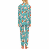 Custom Face Dessert Nightwear Personalized Family Matching Long Sleeve Pajamas Set