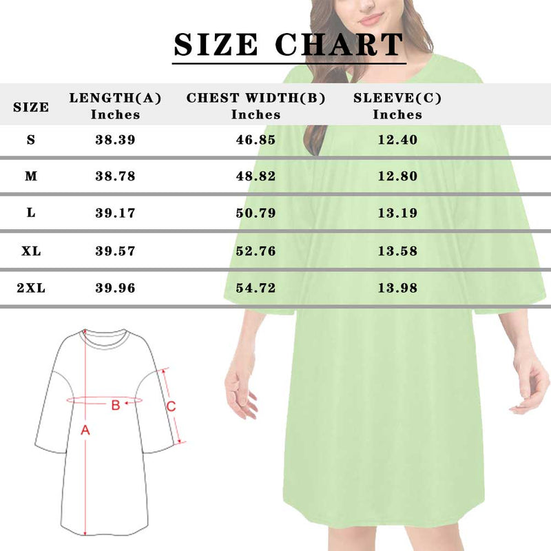 DogPicGift Pajama Custom Big Face Pajamas Women's Oversized Sleep Tee Personalized Women's Loose Nightshirt Sleepwear