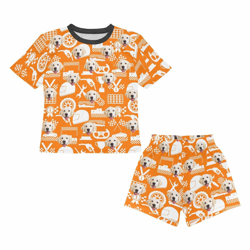 FacePajamas Pajama Big Boy Pajamas Custom Sleepwear with Face Pet Dog Personalized Pajama Set  For Boys 8-15Y