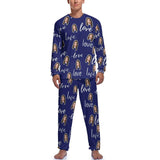 FacePajamas Pajama Custom Face Love Letters Men's Pajamas Personalized Photo Sleepwear Sets Funny Nightwear Long Sleeve for Him