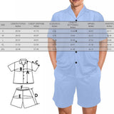 FacePajamas Pajama Custom Lover Face Pajamas for Him Summer Loungewear Personalized Men's V-Neck Short Sleeve Pajama Set