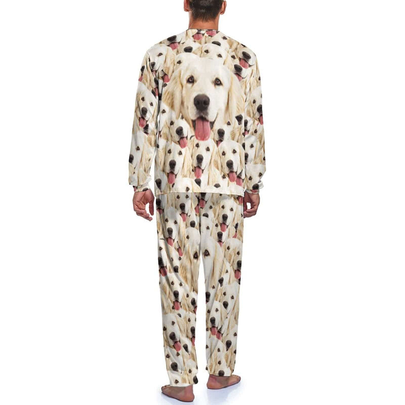 FacePajamas Pajama Pet Face Pajama Set with My Lovely Dog Personalized Men's Pajamas Summer Loungewear