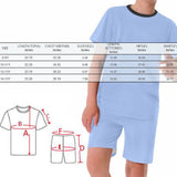 FacePajamas Pajamas [Special Sale] Big Boy Pajamas Custom Photo Sleepwear Happy Family Big Kids' Short Sleeve Pajama Set For Boys 8-15Y