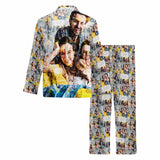 Custom Photos Couple Matching Pajamas Personalized Photo Loungewear Set Sleepwear For Men Women