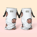 Custom Face Black&White Magnetic Holding Hands Socks Suction Funny Big Eye Socks