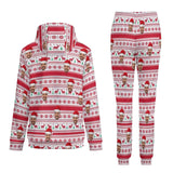 Custom Face Christmas Pattern Hoodie Sweatpant Set Personalized Unisex Loose Hoodie Top Outfits