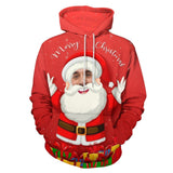 Personalised Funny Hoodies Custom Face Santa Claus Hoodie Unisex Large Size Design?Your?Own?Hoodie Personalized Loose Hoodie Top Outfits