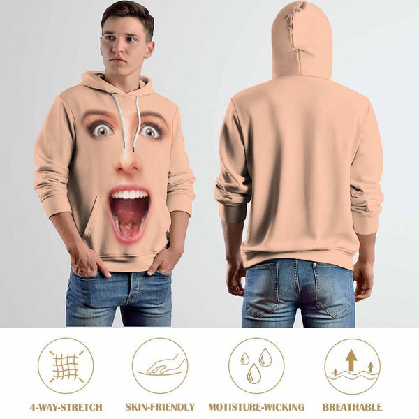 Custom Face Hoodie Unisex Design Your Facial Features Loose Hoodie Top Outfits