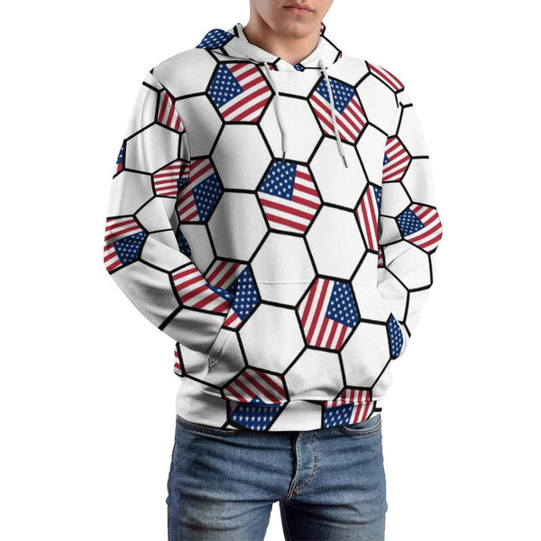 Custom Hoodie With National Flag Over Size Hooded Pullover Personalized Hexagon Pattern Loose Hoodie Top Outfits For World Cup 2022