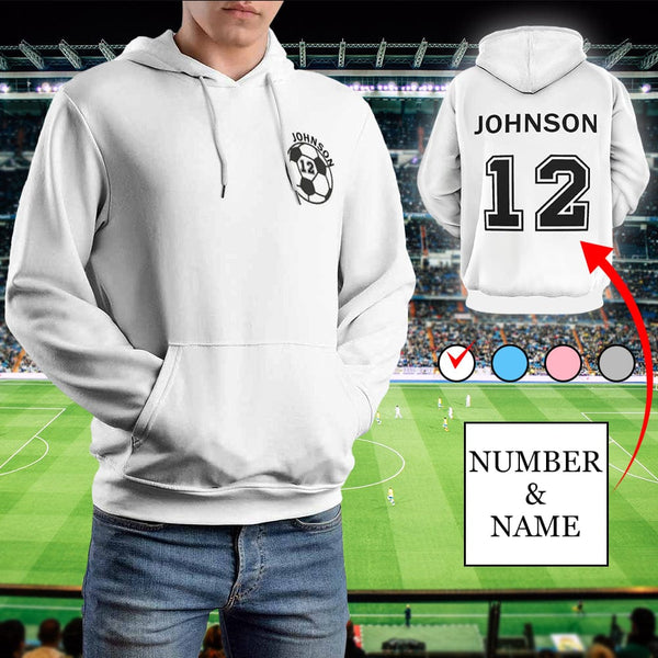 Custom Number&Name Hoodie Over Size Multicolor Hoodie with Design