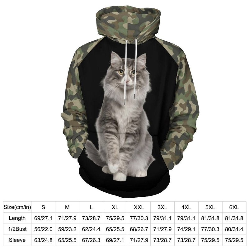 ¡¾TikTok Hot Selling¡¿Custom Pet Face Hoodie Camo Unisex Cool?Hoodie?Designs Over Size Hooded Pullover Personalized Pet Face Loose Hoodie Top Outfits