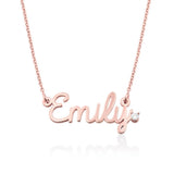 Custom Text Necklace Personalized Silver Name Necklace Jewelry Design