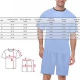 PRICE DROP-Custom Face Funny Emoji Pajamas Personalized Men's Crew Neck Short Sleeve Pajama Set