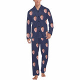 Custom Face Print Long Pajama Set&Grandma Grandpa Pajamas Personalized Photo Long Pajama Set Sleepwear