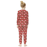 Personalized Love Heart Pajamas Loungewear Custom Face Family Matching Long Sleeve Pajama Set