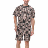 PRICE DROP-Custom Face Couple Pajamas Personalized Your Idol Couple Matching Crew Neck Short Pajama Set