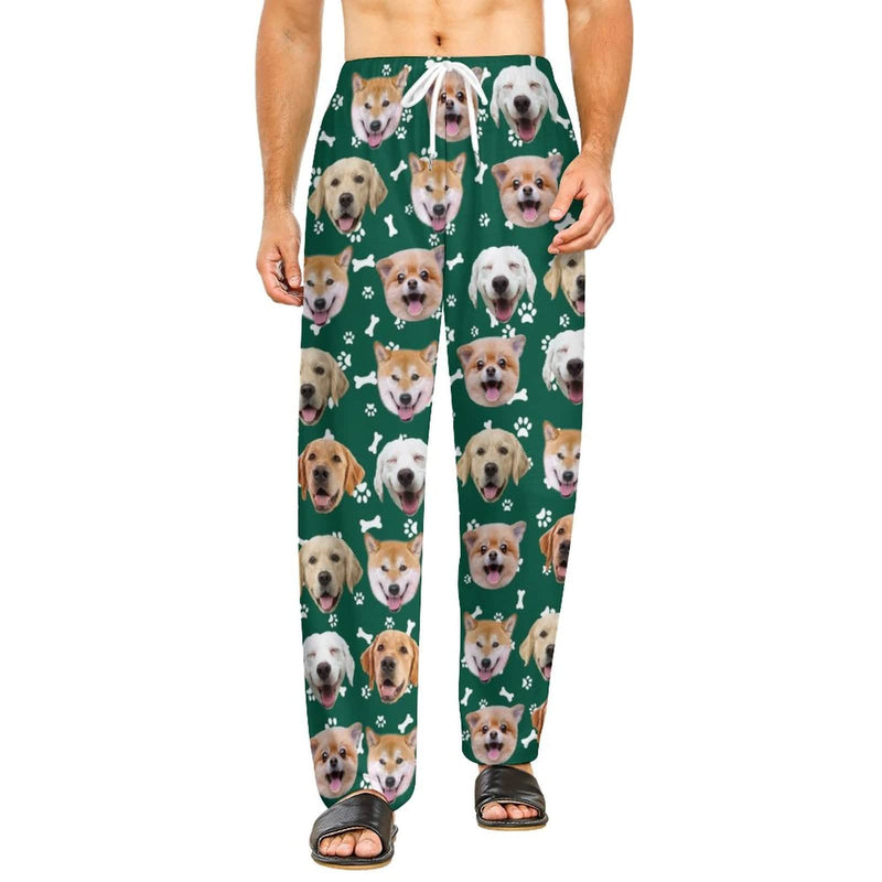 Flash Sale-Custom Dog Face Slumber Party Unisex Long Pajama Pants Best Christmas Gifts for Pet Lovers