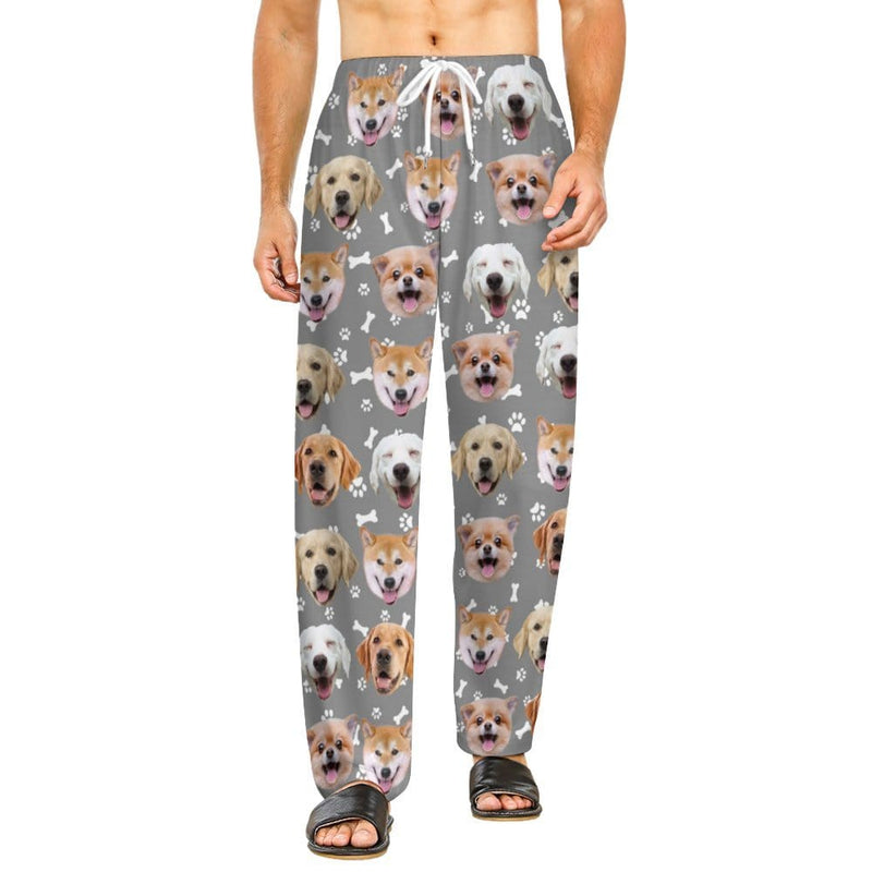 Flash Sale-Custom Dog Face Slumber Party Unisex Long Pajama Pants Best Christmas Gifts for Pet Lovers