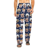 Flash Sale-Custom Dog Face Slumber Party Unisex Long Pajama Pants Best Christmas Gifts for Pet Lovers