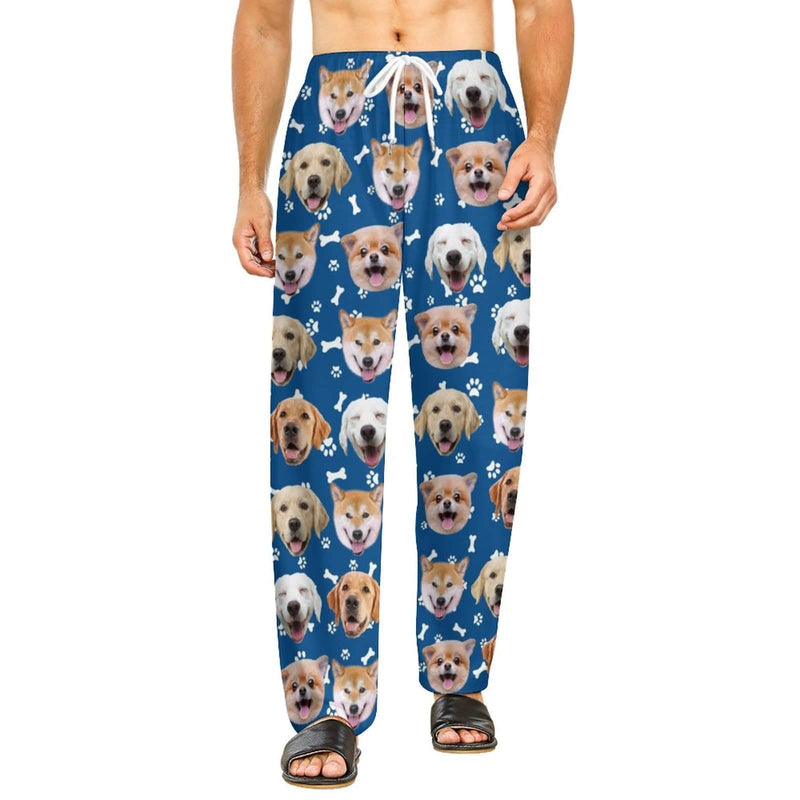 Flash Sale-Custom Dog Face Slumber Party Unisex Long Pajama Pants Best Christmas Gifts for Pet Lovers