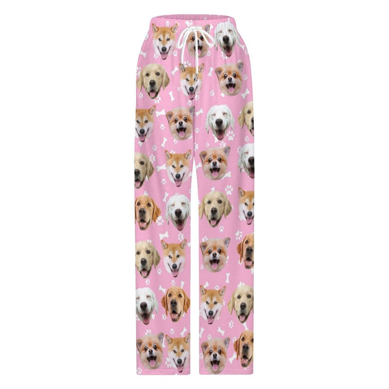 Flash Sale-Custom Dog Face Slumber Party Unisex Long Pajama Pants Best Christmas Gifts for Pet Lovers