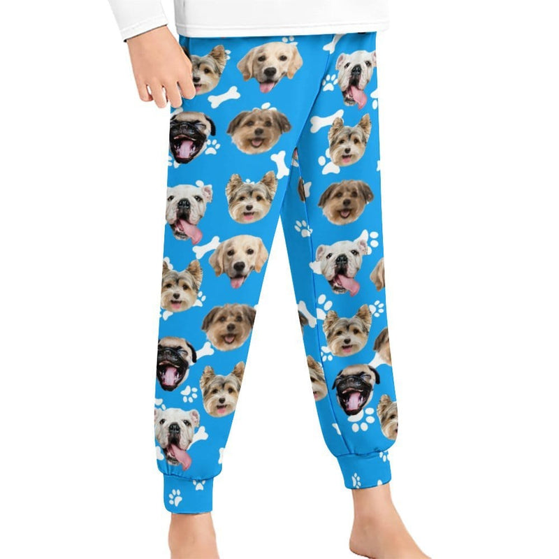 Christmas Flash Sale For Kids-Custom Dog Face Kid's Long Pajama Pants Best Christmas Gifts for Children