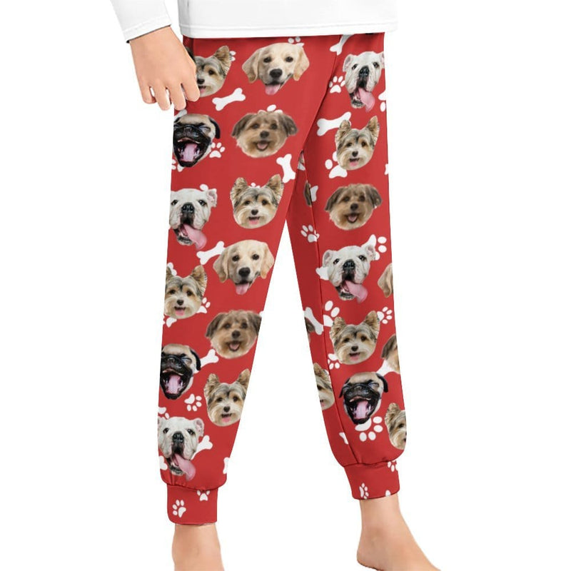 Christmas Flash Sale For Kids-Custom Dog Face Kid's Long Pajama Pants Best Christmas Gifts for Children