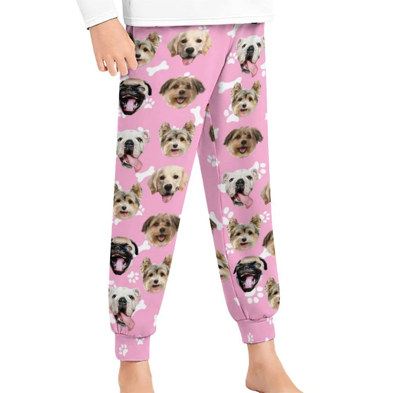 Christmas Flash Sale For Kids-Custom Dog Face Kid's Long Pajama Pants Best Christmas Gifts for Children