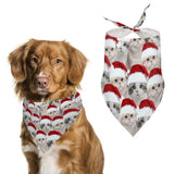 Custom Face Cat Christmas Red Hat Pajama Pants and Pet Dog Bandana