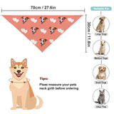 Custom Face White Heart Pink Background Pajama Pants and Pet Dog Bandana