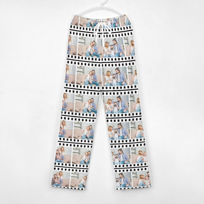 Custom Family Photo Long Pajama Pants and Pet Dog Bandana