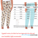 Custom Couple Face Pet Dog Seamless Sleepwear Personalized Women's&Men's Slumber Party Long Pajama Pants